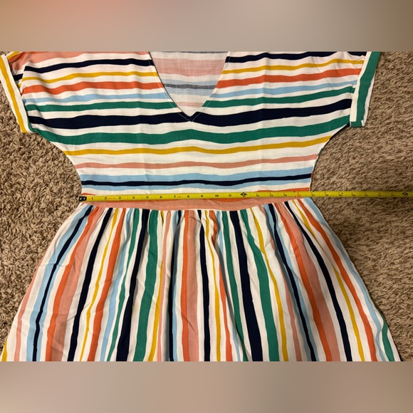 JODIFL Multicolor Striped V-Neck Dress - Picture 13 of 16
